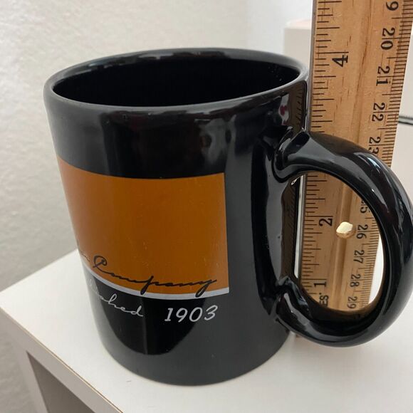 Harley-Davidson Motor Cycles 1903 Ceramic Coffee Mug Black‎ Orange Established - Picture 4 of 5